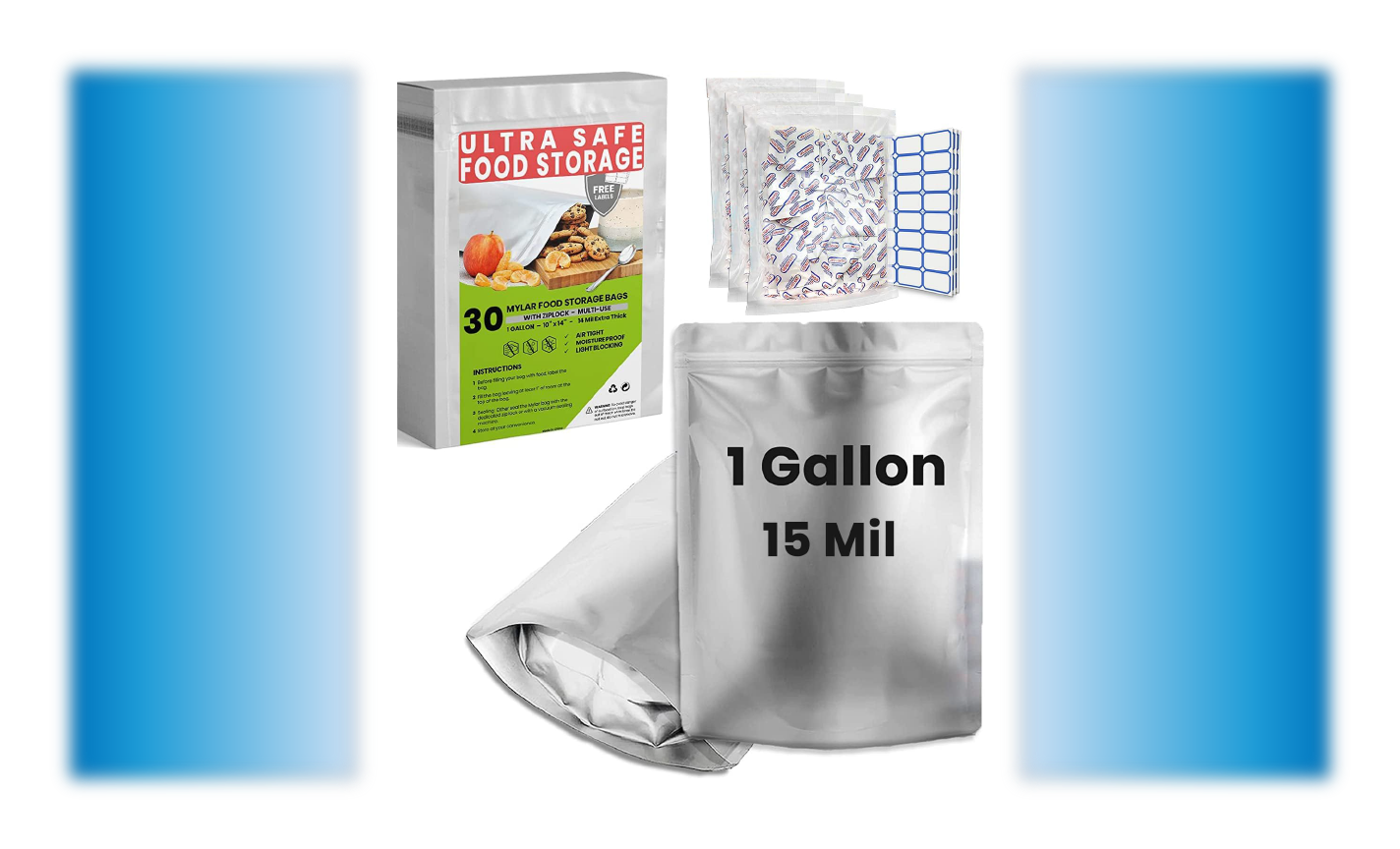 Gallon Mylar Food Storage Bags